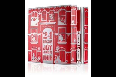 Behind each door of The Body Shop’s advent calendar is a gift to keep you festive throughout the month.